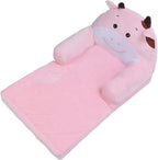 Foldable Kids Sofa Cute Cartoon Soft Comfortable Children Folding Couch Sofa Bed for Boys Girls Bedroom (2 Layers)