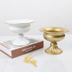 8Pcs White Compote Vases for Centerpieces, 4.7in Small Flower Vases | No Leakage, Rust-free, Metal Urn Vase, for Wedding, Birthday, Daily Home Decor, Christmas