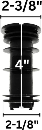 Cramco Replacement 2-3/8" (2.375") Plastic Insert Bushing for Caster Dining Chairs (Set of 2)