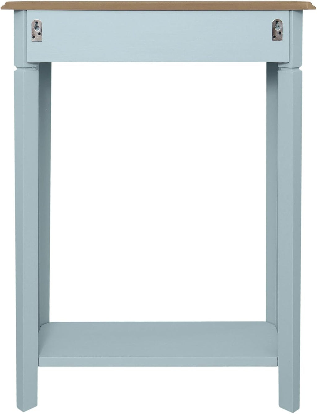 East at Main Console Table – 23.75” Wide Narrow Powder Blue Entryway Table with Storage & Shelf – Two Tone French Country Accent Table for Hallways, Foyers, Living Rooms and Small Spaces – Handcrafted
