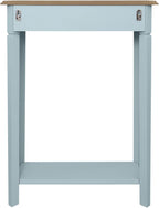 East at Main Console Table – 23.75” Wide Narrow Powder Blue Entryway Table with Storage & Shelf – Two Tone French Country Accent Table for Hallways, Foyers, Living Rooms and Small Spaces – Handcrafted