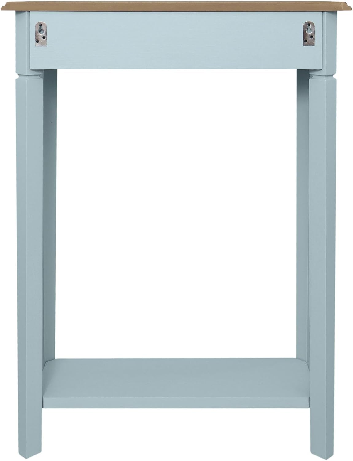 East at Main Console Table – 23.75” Wide Narrow Powder Blue Entryway Table with Storage & Shelf – Two Tone French Country Accent Table for Hallways, Foyers, Living Rooms and Small Spaces – Handcrafted