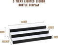 FAHKNS 3 Tiers 16 Inch APP & RF Remote Control LED Lighted Liquor Bottle Display, LED Liquor Shelves, Liquor Bottle Accessories Shelf for Home Bar, 16 Static Colors 4 Dynamic Mode
