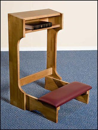 Pecan Stain Padded Kneeler