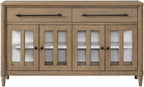 Dining Cabinet with Glass Doors and Ample Storage Space,for Kitchen