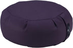 Hugger Mugger Zafu Meditation Cushion - Support in Cross-Legged Sitting, Buckwheat Filled, Durable Fabric, Convenient Handle, Handmade in USA