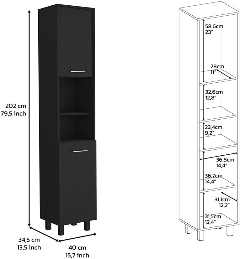 Pantry Cabinet with Three Interior Shelves, Storage Locker Sideboard Modern Furniture,for Kitchen Home