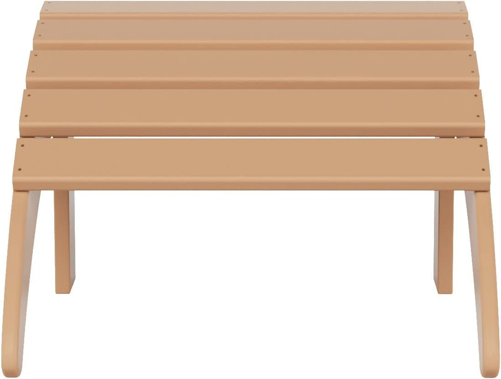 WO Home Furniture Adirondack Ottoman Outdoor Patio Footrest 13.5" Inch Folding Footstool for Outdoor Adirondack Chair (Teak)