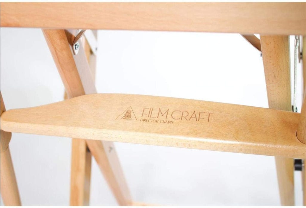 Filmcraft Professional Grade Studio Director's Chairs (30" Bar Height, Natural Finish, Blue Canvas)