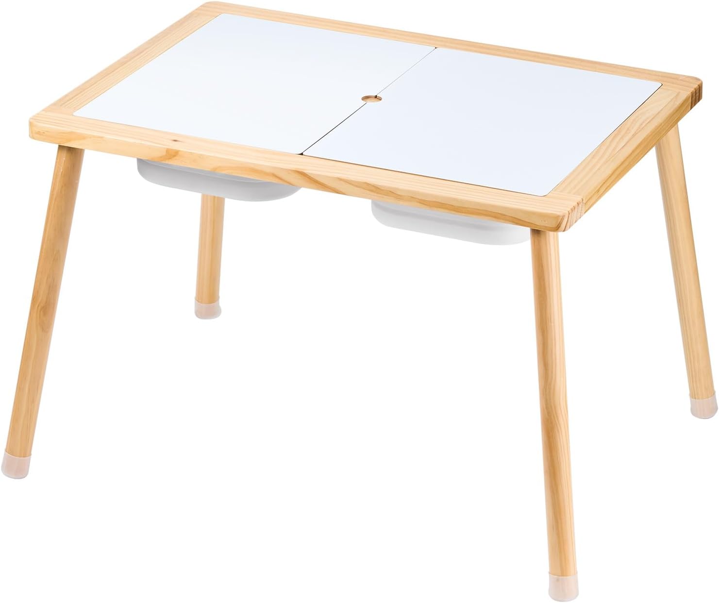 VEVOR Sensory Table for Toddlers, Kids Activity with 3 Foldable Storage Bins & Double-Sided Board, Indoor/Outdoor Play Sand and Water Table, Wooden Kids Sensory for Drawing Studying