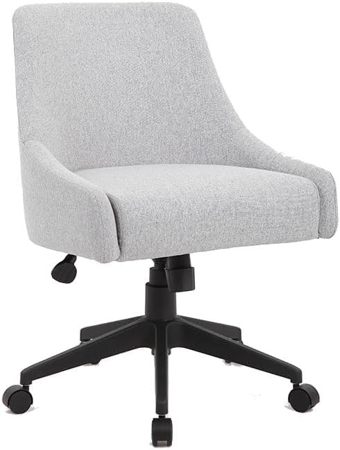 Boss Office Products Boyle Poly-Linen Guest Chair with Casters in Grey