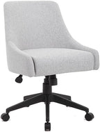 Boss Office Products Boyle Poly-Linen Guest Chair with Casters in Grey