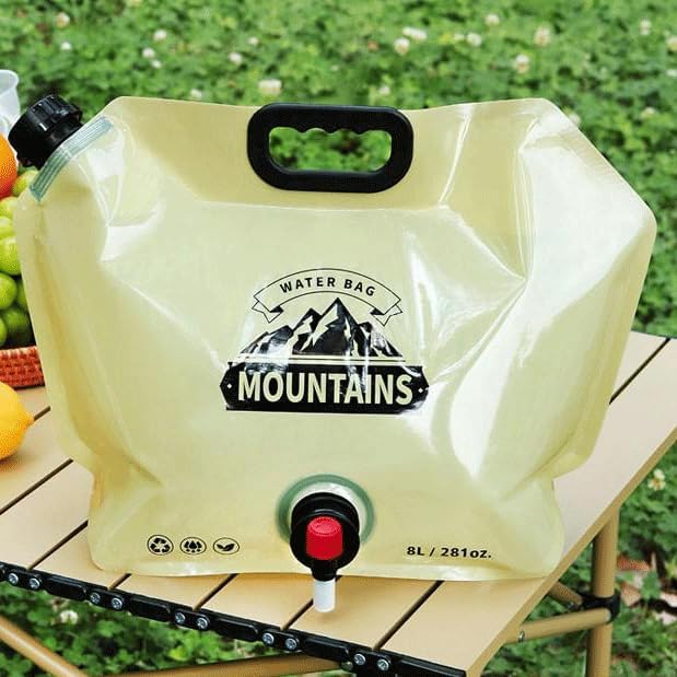 Portable Water Storage Bag, Collapsible Thickened Leak Proof Water Container, Lightweight Foldable Emergency Drinking Water Bladder for Outdoor Camping Hiking Travel Survival Home Backup