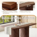 79" Dining Table Set for 8,Large Rectangular Dining Table Set for 8 with Cushioned Chairs,Modern Mid-Century Wood Dining Room Table Set for 8,Ideal for Dining & Gatherings (Walnut)