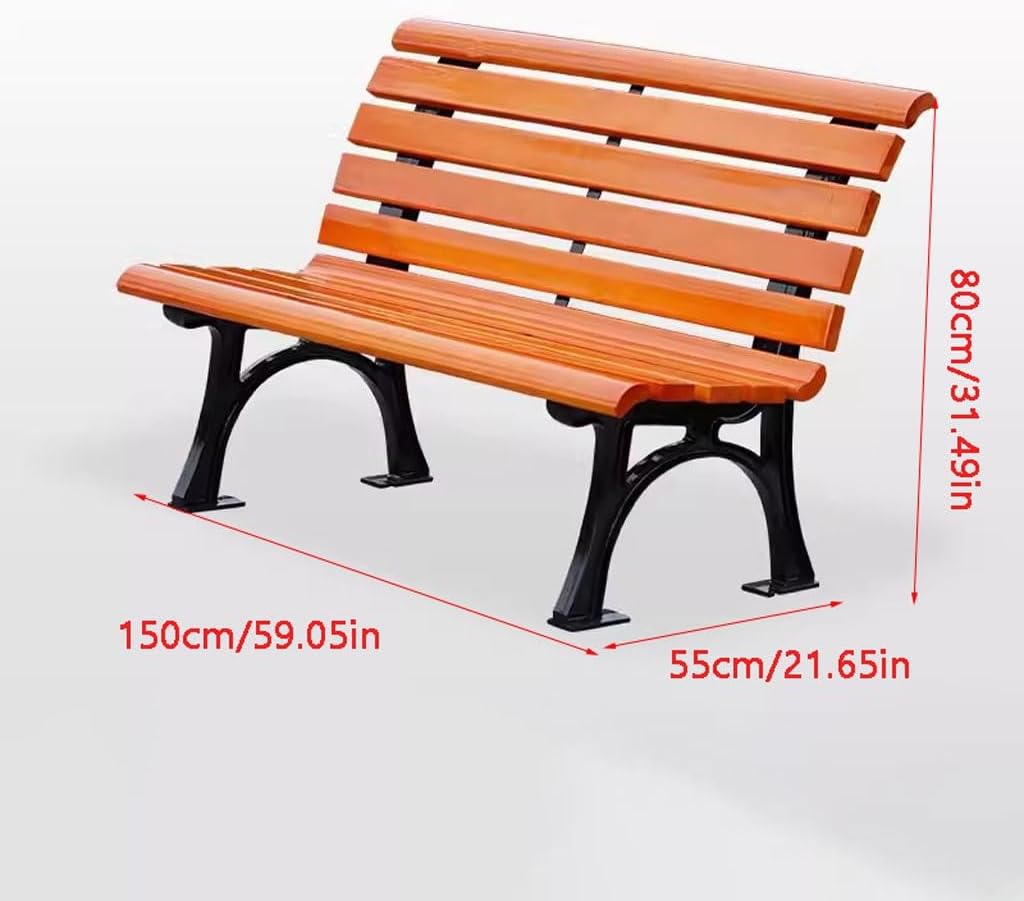 Patio Benches for Outdoors Double Backrest Bench Community Square Outdoor Leisure Chair Garden Benches for Outdoors