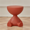 Creative Side Table, Bedside Table with Storage, Round End Table, Balcony Table, Suitable for Bedroom, Living Room, Leisure Room(Red)