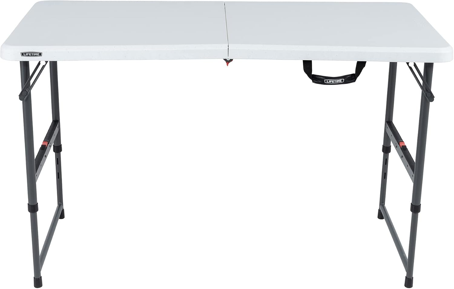 LIFETIME Height Adjustable Folding Table, 4 Foot