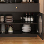 Entryway Cabinet Fashion High-Grade Solid Wood Dining Sideboard Storage Cabinet Simple Kitchen Tea Restaurant Storage Cabinet Sideboard Storage Cabinet