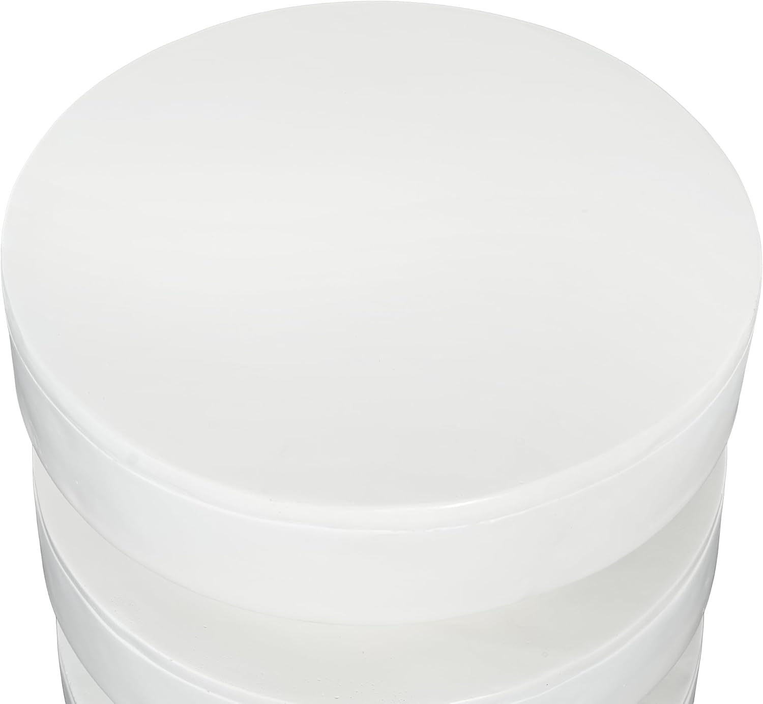 Merax MGO Round Side Table for Indoor Outdoor, Modern Sofa End Table, Small Coffee Tables for Living Room, Bedroom, Night Stand Bedside Table, No Assembly Required, White