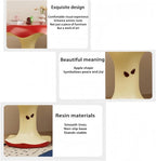 Cute Apple-Shaped Accent Table, Resin Fruit-Shape Side Tables, Creative Small End Table Living Room, Sofa, or Reading Corner