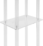 Acrylic Side Table Clear End Tables C Shaped Plant Stand 3 Tiers Small Snack Coffee Table, Perfect for Small Spaces, Suitable for Potted Plants and Decor