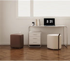 Luxury Makeup Stool Chair for Girls' Bedroom, Scandinavian Footrest & Shoe Bench, Small Square Short Dresser Chair in White - Stylish Living Room & Furniture,Khaki C-One Size