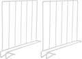 2pcs Wire Shelf Divider: White Closet Shelf Organizer - Metal Partition with Slide- - Space Saving Organizer for Clothes and Handbags
