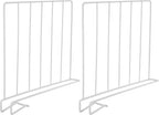 2pcs Wire Shelf Divider: White Closet Shelf Organizer - Metal Partition with Slide- - Space Saving Organizer for Clothes and Handbags