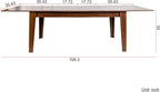71"-106" Transformer Extendable Dining Table for 4-12 People, Space-Saving Extra Long Transformer Table with Extension Leaves Holder, Walnut