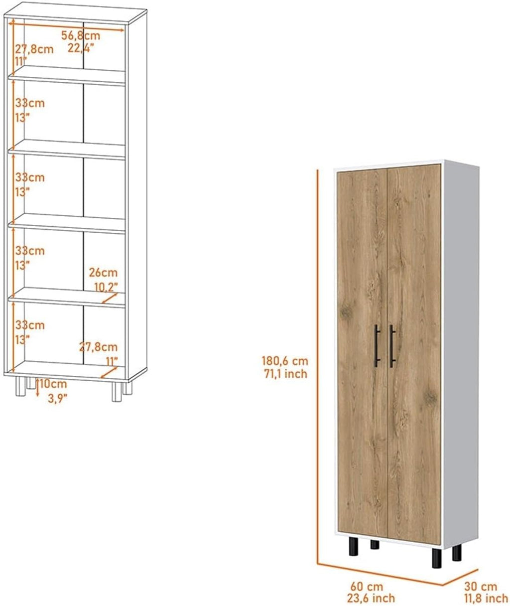 2-Door 5-Shelf Kitchen Pantry Large Capacity Storage Dining Cabinet,for Kitchen