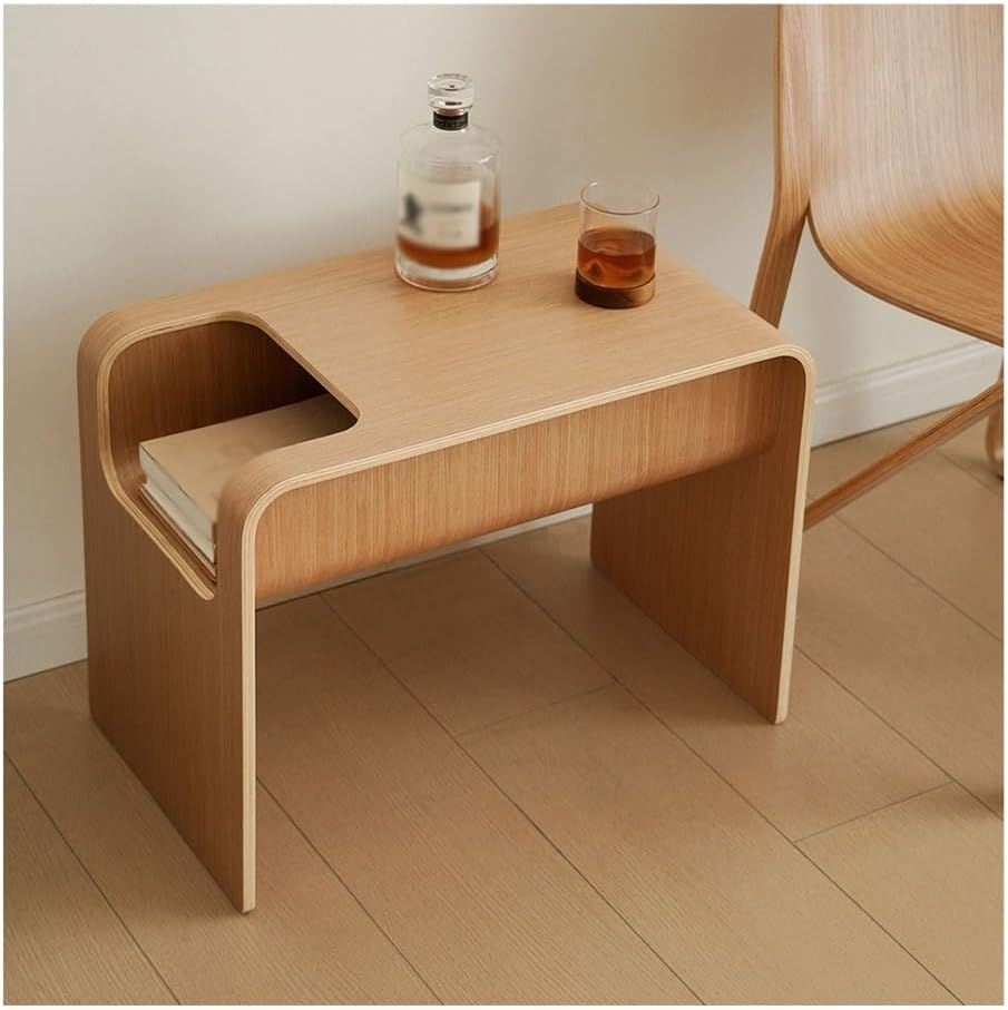 Side Table Sofa Coffee Living Room Corner Bedroom Nightstand Storage Small Side Table(Brown)