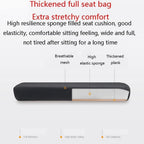 Folding Chair with High Resilience Sponge Backrest Extra Wide Ergonomic Bionic Curved Back Streamlined(C)