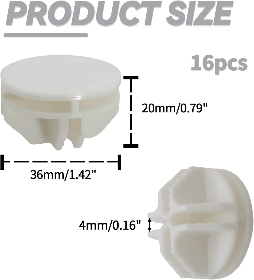 Bonsicoky 16 Pcs White Plastic Connector, Wire Grid Cube Connector for Modular Closet Storage Organizer and DIY Wire Cube Storage Unit