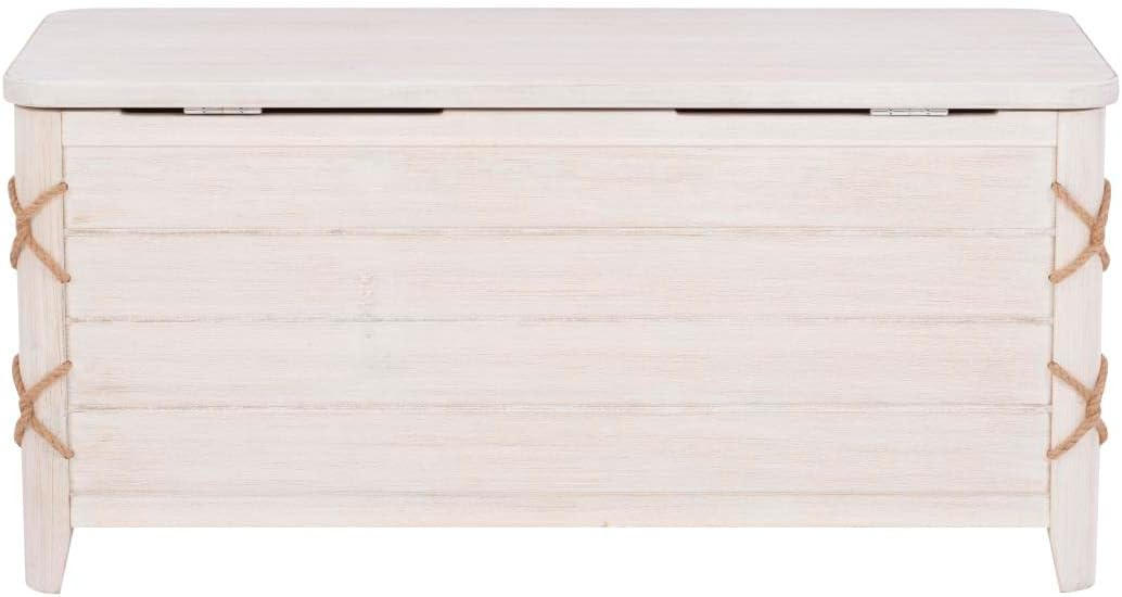 Linon Brosnan Rope Cedar Chest White