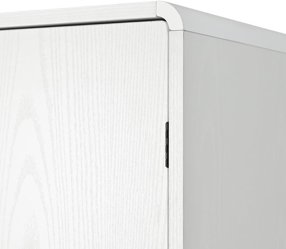 72" Tall Farmhouse Kitchen Pantry Cabinet, Curved Storage Cabinet with 3 Adjustable Shelves, 8 Door Shelves & Hidden Drawer for Kitchen Dining Bathroom (White)