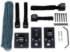 Teal Triangle Ceiling Storage Hoist for Cargo Box - Heavy Duty Garage Storage Lift - Garage Pulley Lift System Holds 150 lbs and Fits 8-10 ft Tall Garage Ceilings