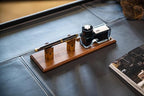 Wood Fountain Pen Rest with Ink Division: Desk Organizer