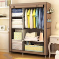 When the Quarter Wardrobe Non-Woven Fold Portable Storage Cabinet Multifunction Dustproof Moistureproof Closet