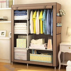 When the Quarter Wardrobe Non-Woven Fold Portable Storage Cabinet Multifunction Dustproof Moistureproof Closet