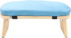 Meditation Bench, Wooden Yoga Stool, Ergonomic Kneeling Chair with Soft Cushion & Carry Bag, Ideal for Home Meditation (Blue)