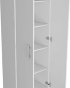 Contemporary Pantry Cabinet, Modern Storage Cabinet with 5 Internal Shelves and 2 Doors,for Kitchen Home
