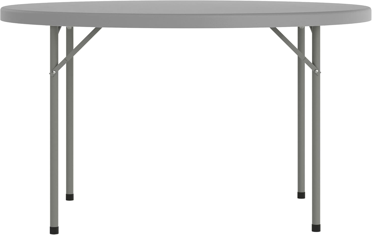 Flash Furniture Kathryn 4' Round Plastic Folding Event Table for Parties and Trade Shows, Portable Indoor/Outdoor Event Banquet Table, Granite Dark Gray