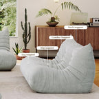Generic Lazy Floor Sofa,Soft Corduroy One Seat Sofa,Minimalist Couches,Corner Relax Sofa Couch for Living Room Apartment Home Bedroom Office Floor Lounge(1 Seat,Green)