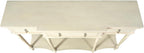 Christopher Knight Home Cally Wood Console Table with Drawers & Bottom Shelf, Narrow Entryway Table with Turned Roman Legs, Traditional Rectangular Wall Table for Living Room Study Hallway, White