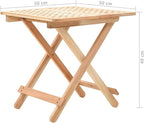 Solid Walnut Wood Foldable Side Table with Elegant Lattice Design, Compact Collapsible Accent Table for Living Room, Bedroom, Balcony, Sturdy and Portable