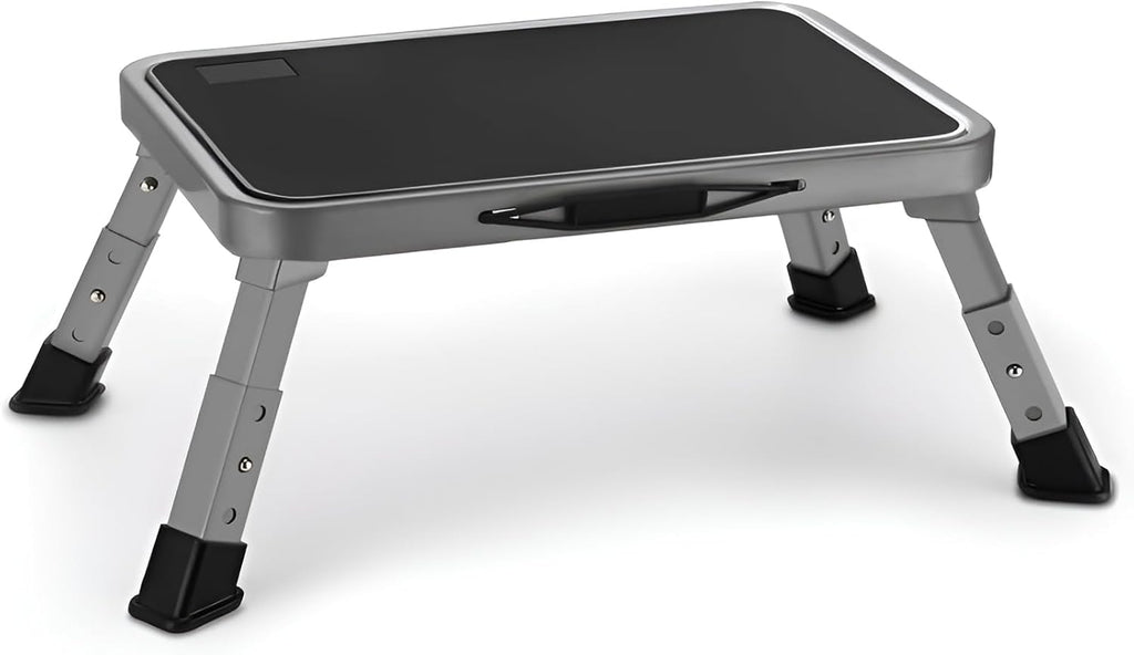 Jocauto Foldable Step Stool, Adjustable Step Stool with a Non-Slip Platform, Step Ladder with Thick Rubber Feet for Adults or Children in Kitchen, Bedroom, Office, Rv, 330 Lbs Capacity