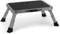 Jocauto Foldable Step Stool, Adjustable Step Stool with a Non-Slip Platform, Step Ladder with Thick Rubber Feet for Adults or Children in Kitchen, Bedroom, Office, Rv, 330 Lbs Capacity
