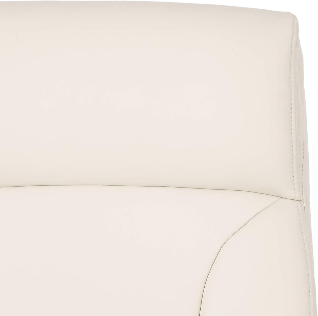Amazon Basics Executive Desk Chair with Easy Assembly, Adjustable Height, 275lb Capacity, Oversized Cushion, 29.13"D x 25.2"W x 43.11"H, Ivory Bonded Leather