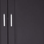 Kings Brand Furniture Wood Wine Rack Buffet & Storage Cabinet, Black, WR1345