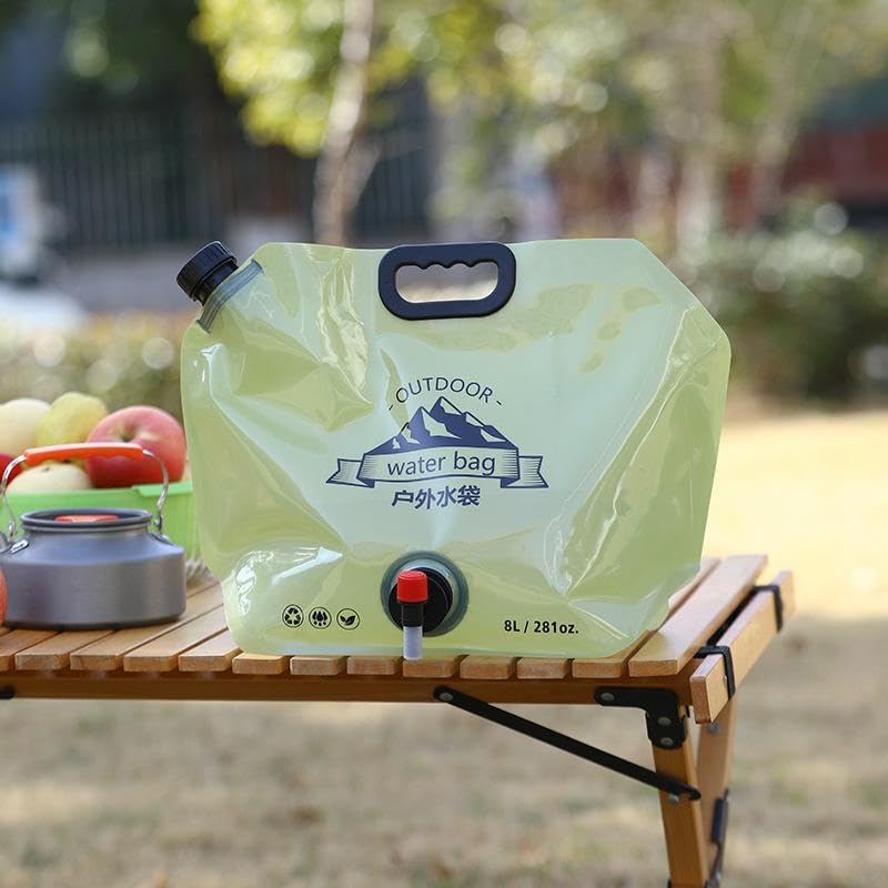 Portable Water Storage Bag, Collapsible Thickened Leak Proof Water Container, Lightweight Foldable Emergency Drinking Water Bladder for Outdoor Camping Hiking Travel Survival Home Backup